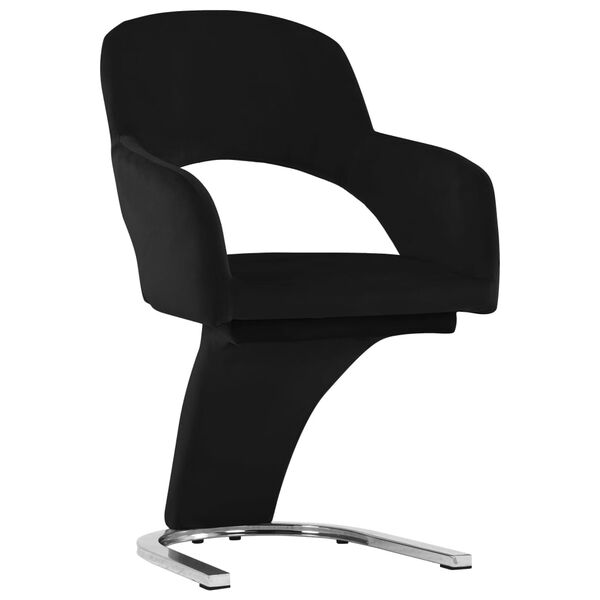 vidaXL Blagovaonske stolice 2 kom crne bar&scaron;unaste