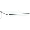 vidaXL Skrovita tenda Bijelo 350 x 250 cm Poliester i aluminij