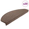 vidaXL Prostirke za stepenice 20 kom 65x24x4 cm boje kave, poluokrugle, velike