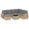 vidaXL 8-dijelni set vrtnih sofa od poliratana s jastucima bež