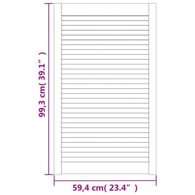 vidaXL Vrata za ormarić rešetkasti dizajn 99,3 x 59,4 cm od borovine