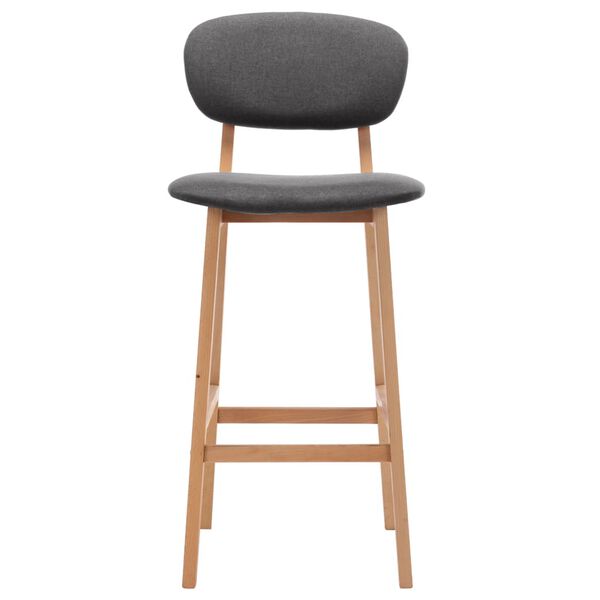 vidaXL Barski stolci od tkanine 2 kom tamnosivi