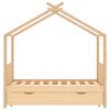vidaXL Okvir za dječji krevet s ladicom 80x160 cm od masivne borovine