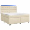 vidaXL Boxspring krevet s madracem Krem 180 x 200 cm Tkanina
