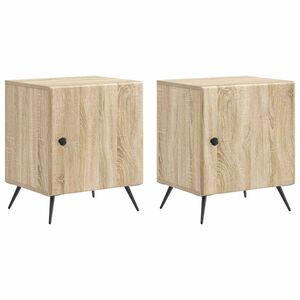 vidaXL Noćni ormar 2 pcs Hrast sonoma 43 x 34,5 x 50 cm