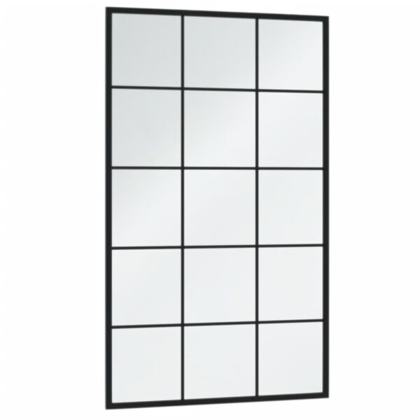 vidaXL Zidna ogledala 3 kom crna 100x60 cm metalna
