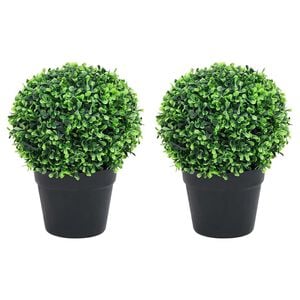 vidaXL Umjetni &scaron;im&scaron;iri s posudama 2 kom u obliku kugle zeleni 37 cm