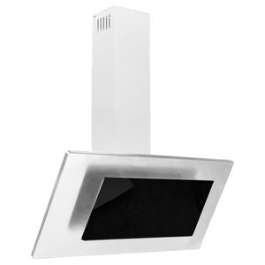 vidaXL Zidna napa 90 cm nehrđajući čelik i kaljeno staklo srebrna