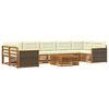vidaXL Set vanjskih sofa 8 kom. Prirodna i krem