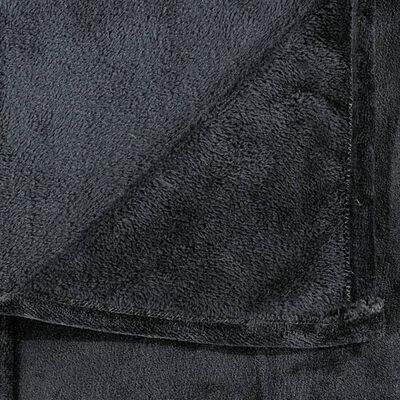 vidaXL Crna deka 130 x 170 cm poliesterska