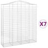 vidaXL Lučne gabionske ko&scaron;are 7 kom 200x50x220/240cm pocinčano željezo