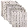 vidaXL Mozaik pločice Krem 30 x 30 cm Mramor