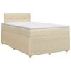 vidaXL Boxspring krevet s madracem Krem 120 x 190 cm Tkanina