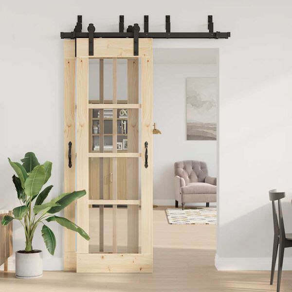 vidaXL Pribor za klizna vrata 152,5 cm čelični crni