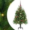 vidaXL Božićno drvce s 150 LED svjetlima s stalakom Zelena 120 cm PE