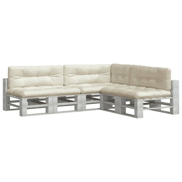 vidaXL Jastuci za palete 7 kom krem od tkanine