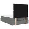 vidaXL Otomanski krevet s madracem tamnosivi 120x200 cm tkanine