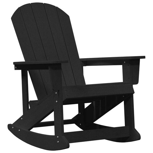 vidaXL Adirondack ljuljačka Crna 73.5 x 92 x 90cm HDPE