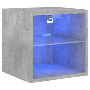 vidaXL TV ormarić s LED svjetlima siva boja betona 30 x 28,5 x 30 cm