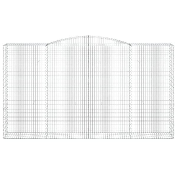 vidaXL Lučne gabionske ko&scaron;are 7 kom 400x50x220/240cm pocinčano željezo