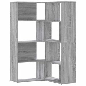 vidaXL Kutni regal z knjige 4 razine artisian hrast 85x85x140cm drveni