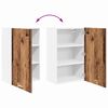 vidaXL Viseći ormarić s pohranom Stari drvo i bijela 50 x 31 x 80 cm