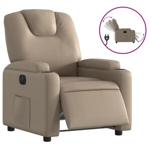 vidaXL Električni naslonjač od umjetne kože boja cappuccina