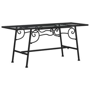 vidaXL Klupa oko stabla 110 cm crna čelična