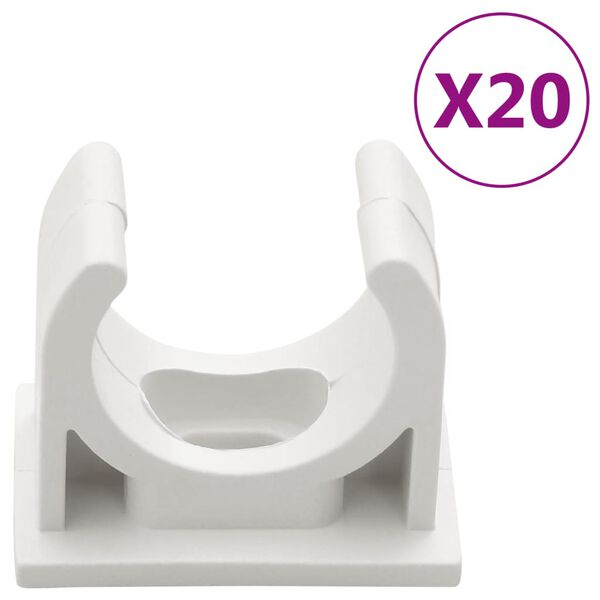 vidaXL Kanalice za kabele s kopčama &Oslash; 20 mm 10 m PVC