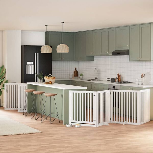 vidaXL Vrata za pse s vrata&scaron;cima 10 panela sklopiva 800 cm drvo topole