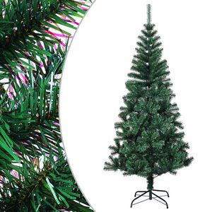 vidaXL Umjetno božićno drvce s obojenim vrhovima zeleno 120 cm PVC