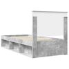 vidaXL Krevetna konstrukcija s uzglavljem Betonska siva 90 x 190 cm