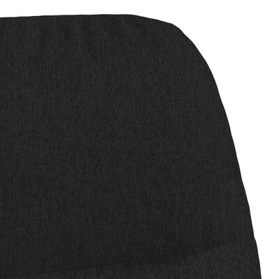 vidaXL Stolica za ljuljanje od tkanine s osloncem za noge crna