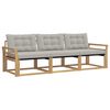 vidaXL Set vanjskih sofa 3 kom. Bijela i svjetlosiva