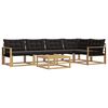 vidaXL Set vanjskih sofa 6 pcs Bijela i crna 79 x 79 x 37 cm