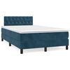 vidaXL Box spring krevet s madracem tamnoplavi 120 x 200 cm bar&scaron;unasti