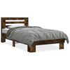 vidaXL Okvir kreveta boja hrasta 75 x 190 cm konstruirano drvo i metal