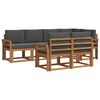 vidaXL Set vanjskih sofa 7 kom. Prirodna i antracit