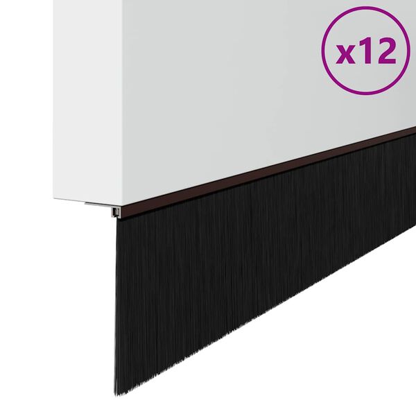 vidaXL Samoljepljivi pečati za vrata 12 pcs Smeđa 100 cm