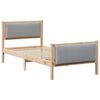 vidaXL Krevetna konstrukcija Svijetlo siva 90 x 200 cm tkanina