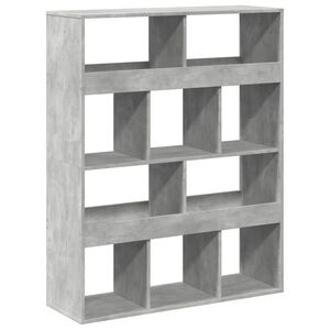 vidaXL Regal za knjige boja betona 100x33x125,5 cm konstruirano drvo