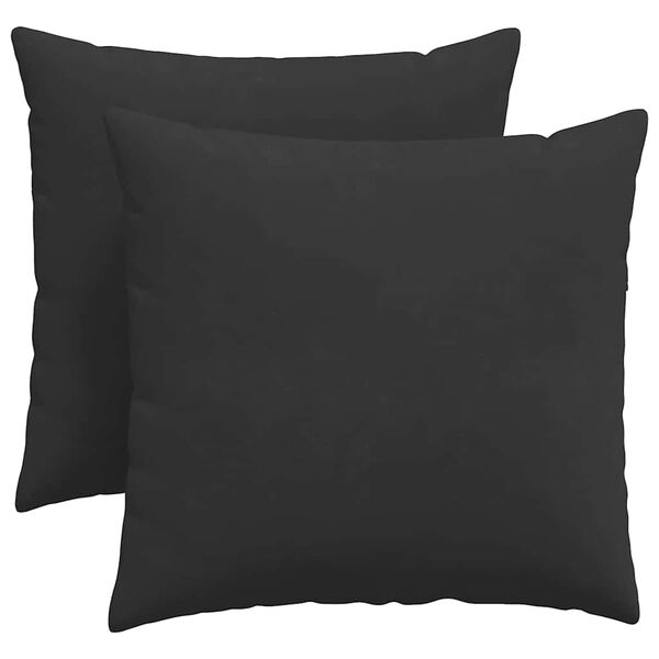 vidaXL Jastučići za sofu 2 pcs Crna 45 x 45 cm tkanina