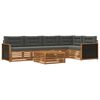 vidaXL Set vanjskih sofa 6 kom. Prirodna i antracit Poliester
