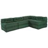 vidaXL Modularna sofa 4 pcs Zelena Tkanina