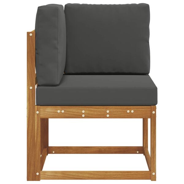 vidaXL Vanjski kutni kauč Čvrsto drvo akacije