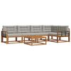 vidaXL Set vanjskih sofa s jastukom 6 pcs Prirodna i svjetlosiva