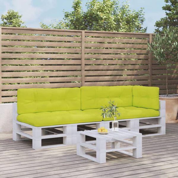 vidaXL Jastuci za palete 5 kom jarkozeleni od tkanine