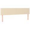 vidaXL Uzglavlja krem 200x5x78/88 cm od tkanine