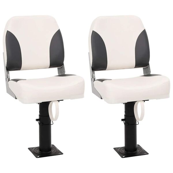 vidaXL Sklopiva sjedala za brod, 2 komada, niski naslon