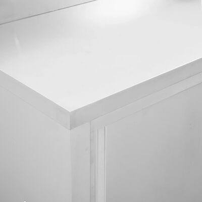 vidaXL Radni stolovi s kliznim vratima 2 kom 200x50x(95-97)cm cm čelik